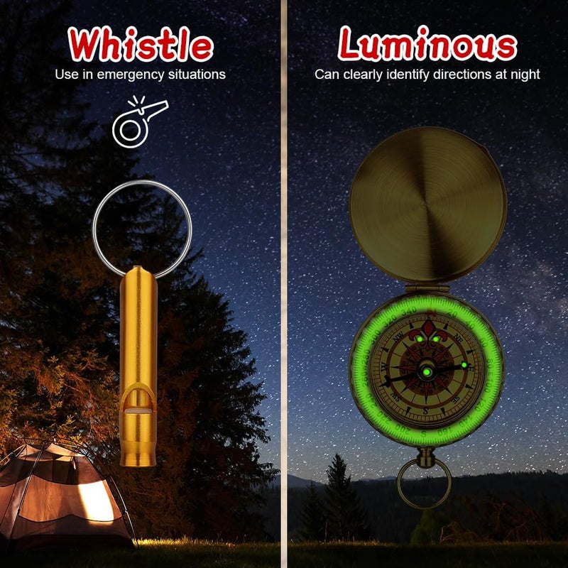 flintronic Navigation Compass, Hiking Compass with Luminous Function, Waterproof Pocket Compass for Expedition Map Reading, Navigation, Orienteering and Survival - Image 4